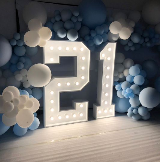 21st birthday - Marquee Number