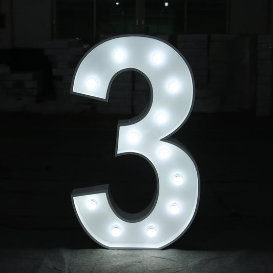 "3" - Marquee Number