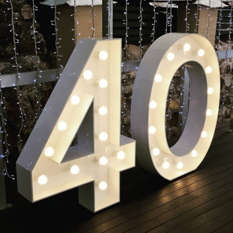 40 cumpleaños - Número de marquesina
