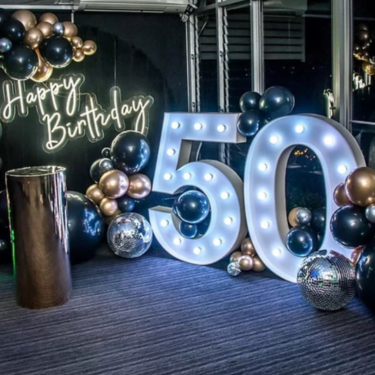 50th birthday - Marquee Number
