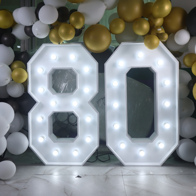 80th birthday - Marquee Number