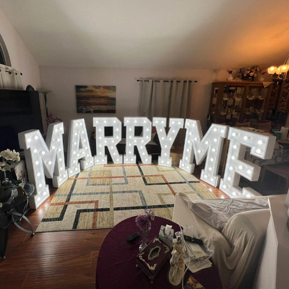 "Marry Me" - Marquee Letter
