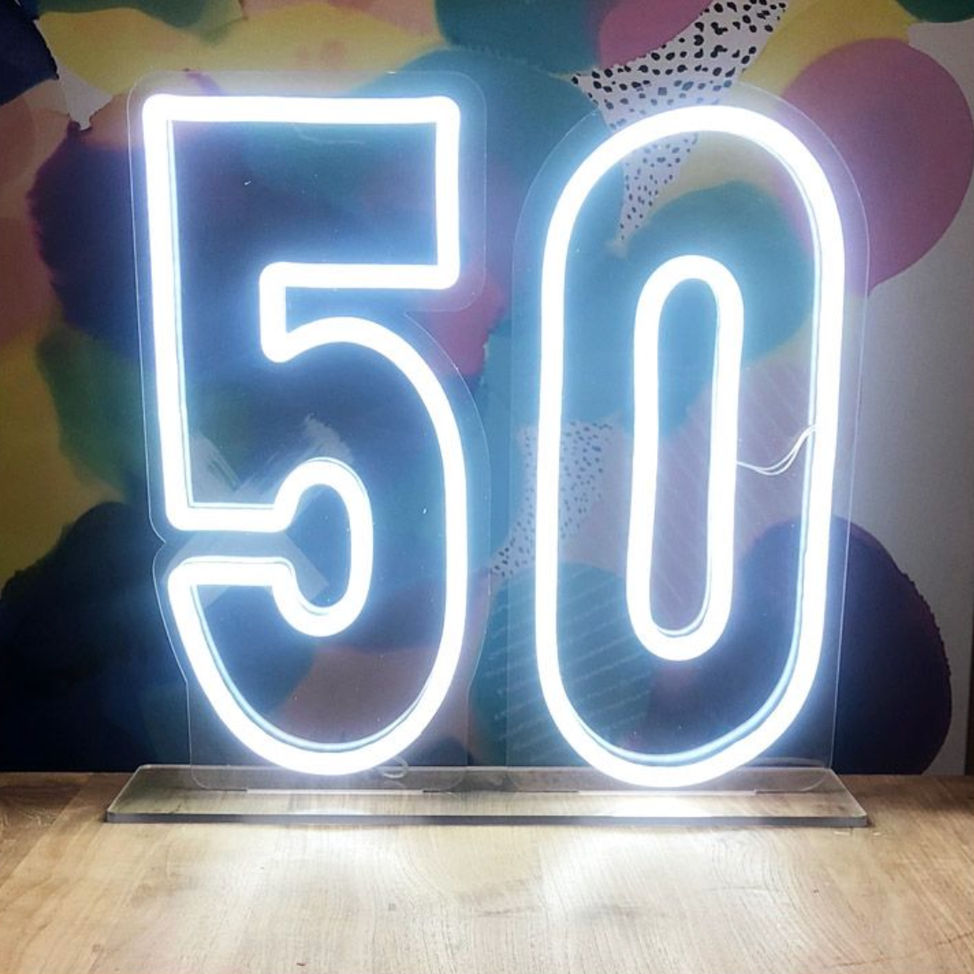 Number 50 - LED neon sign