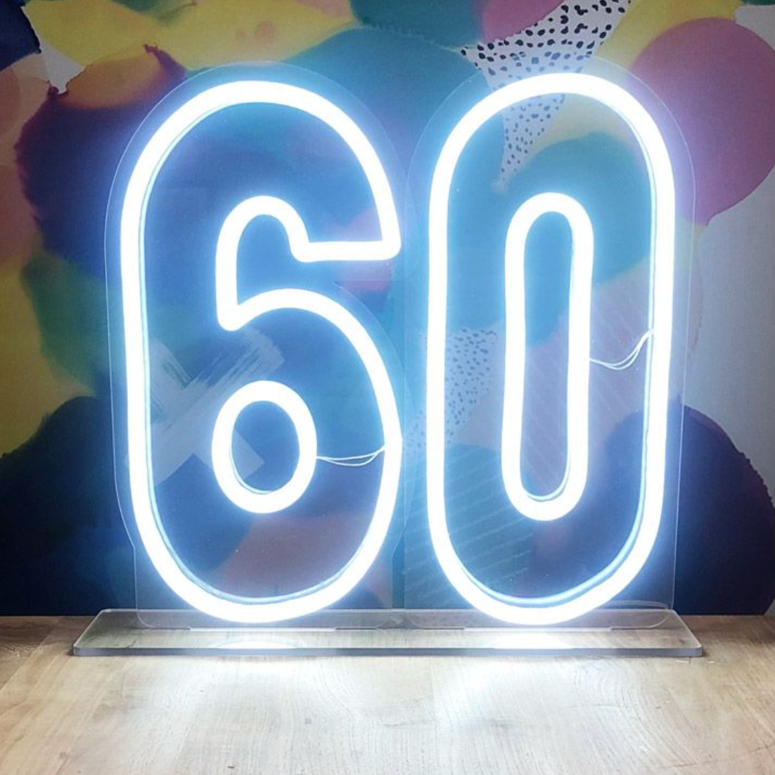 Number 60 - LED neon sign