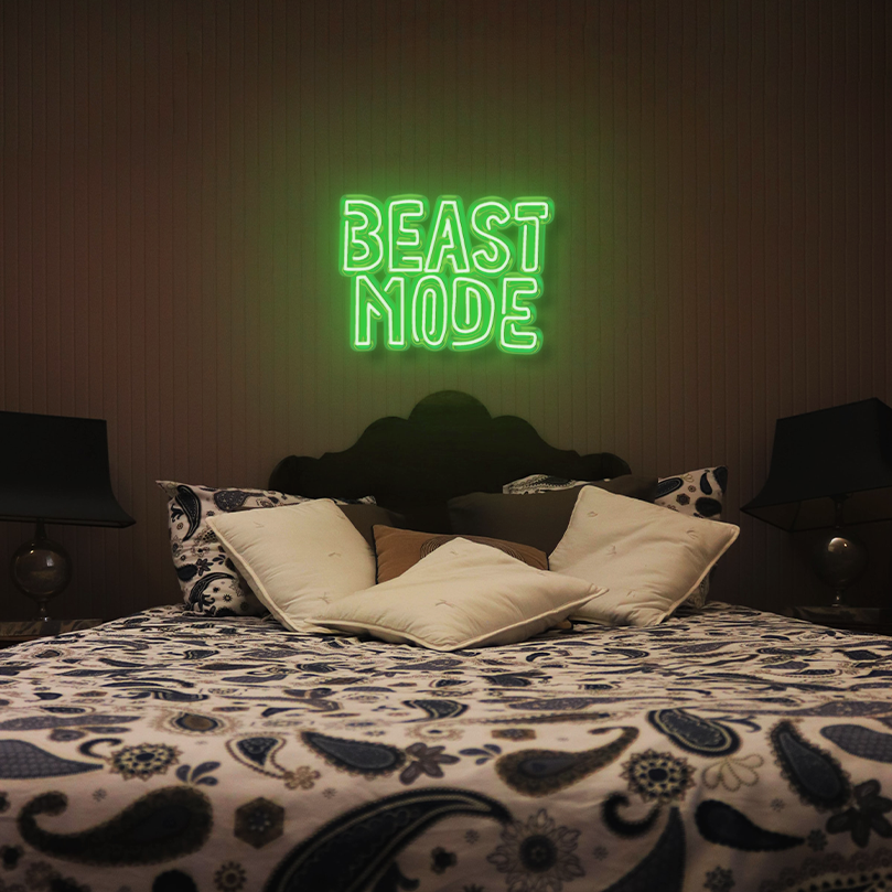 beast mode neon sign 