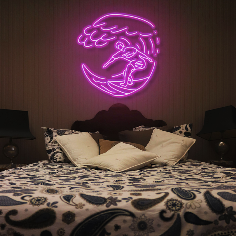 "Surfing" LED Neon Sign