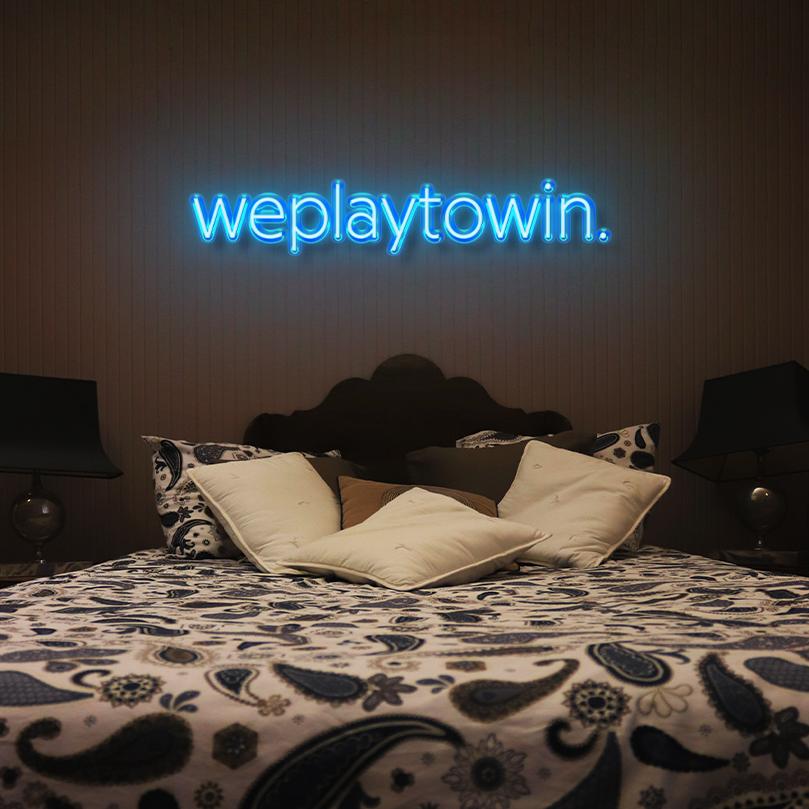 "We Play To Win" LED Neon Sign