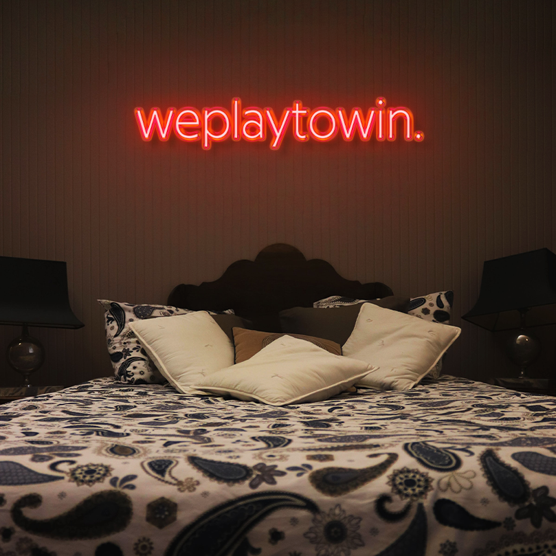"We Play To Win" LED Neon Sign