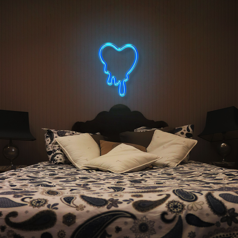 "Melting Heart" LED Neon Sign