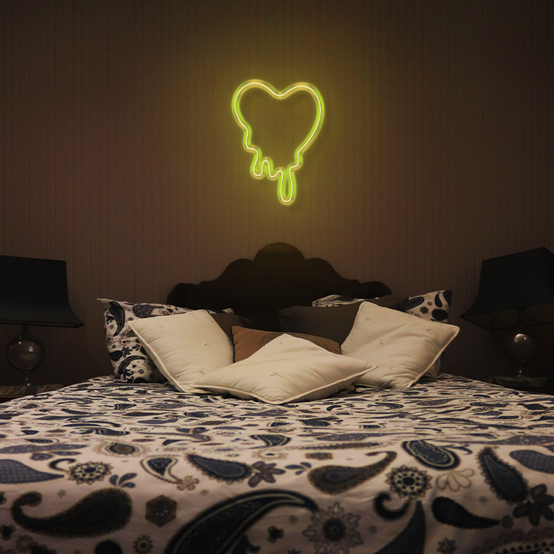 "Melting Heart" LED Neon Sign