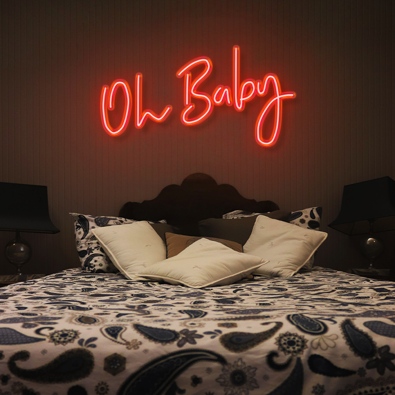 "Oh Baby" LED Neon Sign