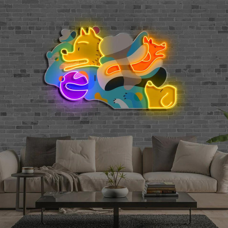 "PICASSSO PUPPIES - LED neon sign