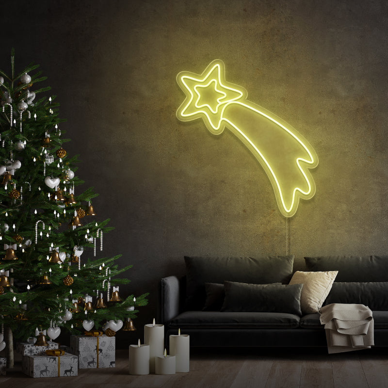 "Christmas Shooting Star" - LED Neon Sign